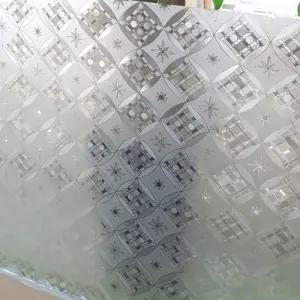 무점착 유리창시트지 써클체크 GD-HEWGP-6693031 1m x 1m 헤라증정