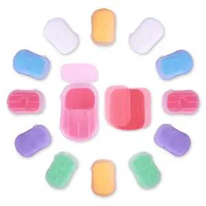 뱀소드 12박스 240매 미니 핸드 비누 시트 종이 휴대용 일회용 여행용 향 목욕 슬라이스 발포 색종이