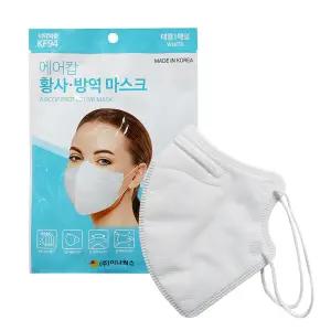 KF94 에어캅 새부리형 황사방역 마스크 1매 대형 흰색