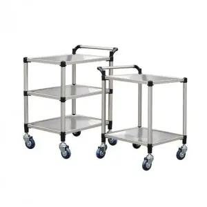[콩심팥심]이동식 주방 트롤리 3단 서빙 웨건 다용도 카트 바퀴 달린 수납선반