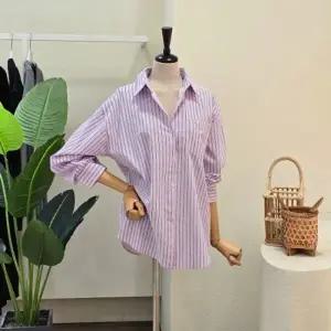 [대구백화점][4CUS]컬러 스트라이프 카라넥 셔츠(FS6A3BL30497)