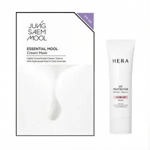 [헤라] UV프로텍터 톤업 피치 SPF50+/PA++++ 40ml + 마스크 팩 1매