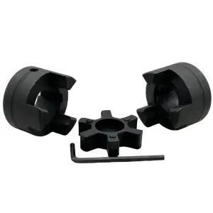 Saelno 1/2 보어와 1 L075 유연한 3피스 L-Jaw 커플링 커플러 세트 및 통나무 목재 스플리터용 고무