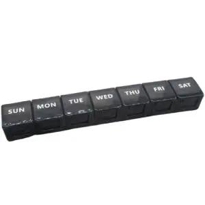 케이스 휴대용 요일 알약 블랙