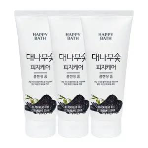 해피바스 대나무숯 피지흡착 클렌징폼 200g x3