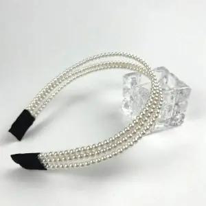 세줄 진주 헤어밴드 머리띠 벚꽃 봄 머리 축제 여성 선물 밴드 소품