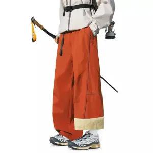 남성용 팬츠 면 겨울 캐주얼 캐시미어 아이템 점프 트렌디 따뜻한 스키 배기핏 빅사이즈 HT4