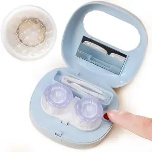 소프트 콘택트렌즈/컬러 콘택트렌즈/RGP 렌즈/OK 위한 미러 핀셋 제거 도구를 갖춘 iGeyzoe 클리너 기계