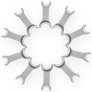 AAProTools 10개 치과용 양머리 자동 절단 구강 내 치크 립 리트랙터 오프너 스테인리스 스틸