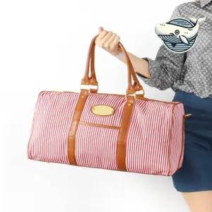 캐주얼 여행용 스트라이프 백 보스턴 가방 FPP6+4jUc