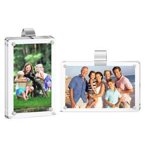 선바이저용 항조맥스 2개 자동차 사진 홀더, 2.4 3.5인치 아크릴 마그네틱 바이저 클립, 선쉐이드 프레임, 이동 중에도 소중한 추억을 표시하세요