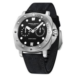 [미국배송] 파가니 디자인 1767 남성용 자동 시계 합성 사파이어 스테인리스 스틸 케이스 20바 방수 가죽 스트랩 캐주얼