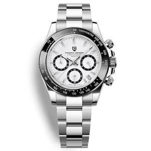 [미국배송] 파가니 디자인 PD1644 남성 U2019S 쿼츠 크로노그래프 시계 VK63 무브먼트 사파이어 크리스탈 레인보우 베젤 스테인리스 스틸 100M 방수 스포츠 손목시계