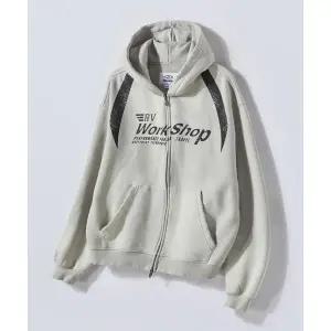 트래블 TRAVEL 워크샵 디비전 워시드 후드 집업 라이트 그레이 TRTFAWHZ37UC3 140450