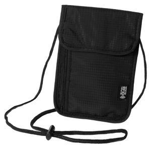 여행용 목 지갑, 블랙 RFID 차단 여권 홀더, 내마모성 파우치, 여성용 보안 경량 지갑(7.87인치 x 5.5인치)