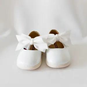 베이비잼 여아용 큐티리본 삑삑이플랫 화이트 - 10001 602111