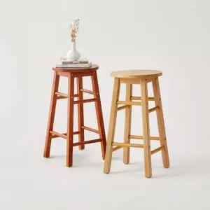 [무료배송] RO-원형스툴 인테리어스툴 원목 높은의자 식탁의자