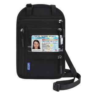 넥 지갑 경량 RFID 차단 방수 여행 파우치 여성 남성용 여권