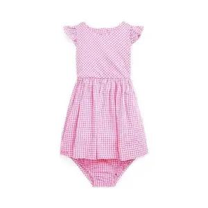 폴로 랄프 로렌 베이비 여아 깅엄 코튼 포플린 드레스 블루머CWPODRSF3D20385999 448547