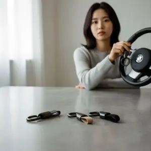 고급 스마트키홀더 자동차 차키고리 스트랩 250mm 차량용 열쇠고리