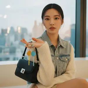 롤리팝 캔디 모양 아크릴 키링 가방고리 10cm 랜덤 발송 귀여운 소품