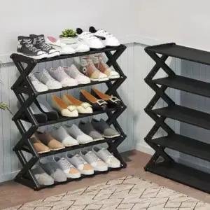 슈즈 정리대 5단 와이드 신발장 현관 수납함