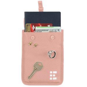 숨겨진 브라 지갑 - 여권, 돈, 신용카드를 위한 여행용 파우치 및 비밀 포켓 모든 사이즈를 언더커버 보관함 안전하고 편안하며 세탁기 사용 가능 핑크