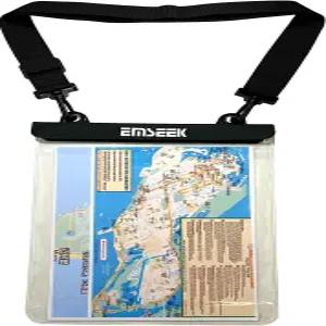 EMSEEK 방수 지도 케이스 13인치 투명 건조 태블릿 가방 A4 파우치 홀더 캠핑 하이킹 카약 자전거 여행