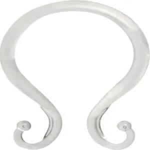 Kenny KN61211 샤워 커튼과 표준 커튼봉을 위한 이중 걸이 고리가 있는 방청 부드러운 플라스틱 링 욕실