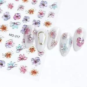 봄꽃네일스티커 수채화네일 생화네일 봄꽃 꽃네일스티커