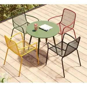 야외 테이블 의자 체어 세트 정원 거실 카페 업소용 인테리어 메인 색상 (테이블+의자4)124968