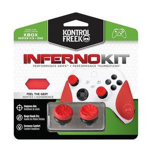 Xbox One 및 Series X 컨트롤러용 KontrolFreek FPS Freek Inferno 퍼포먼스 키트 | 썸스틱 그립 포함 빨간색