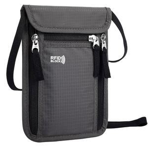 RFID 차단 기능이 있는 KEAFOLS 여행용 파우치 목 지갑 가족 여권 홀더 정리함 | 케이스