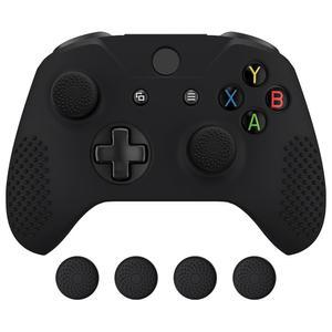 엑스트림레이트 플레이바이탈 소프트 미끄럼 방지 실리콘 컨트롤러 커버 스킨 엄지 그립 캡 보호 케이스 X/S 컨트롤러(모델 1708)- 블랙