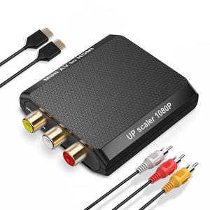 [미국배송] DIGITPRO RCA-HDMI 변환기 1080P AV-HDMI VCR /VHS /XBOX /PS3 /STB /N64 /WII /TV /PC용 케이블 포함 미니 컴포지트 CVBS 아날로그 오디오 비디오 어댑터 커넥터