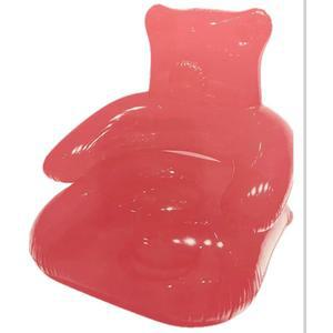 풍선 구미 베어 의자 28인치 투명 소파 시트 더블 인플레이터 야드 휴대용 에어 파티오 가구 캠핑 야외 비치 룸 (핑크)