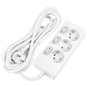 스윗홈 멀티탭 국산 16A 접지 연장선 납작 멀티 콘센트 개별 스위치 3구 5m