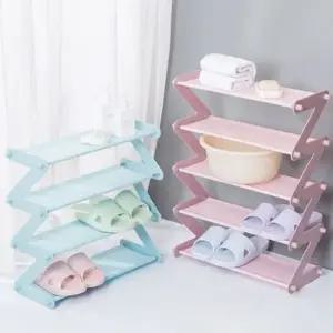 틈새 조립식 신발장 4단 좁은 현관 슬림 신발정리대 틈새선반 현관신발장 정리함 신발선반