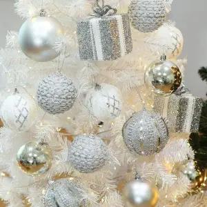 글로우 수제 장식볼 트리 오너먼트 세트 실버 01