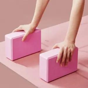 밸런스 eva 요가블럭 2p 세트 핑크 홈트 테스 블럭 블록 용품 소품 도구 요가 스레칭