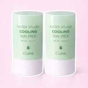 1+1 김정문알로에 선스틱 큐어 워터스플래쉬 쿨링(총46g) 백탁없는 끈적임없는 워터선크림