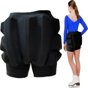 CRS 크로스 엑스트라 두꺼운 패딩 피겨 스케이팅 반바지 롤러 인라인 아이스 더블 두께 크래시 패드 팬츠