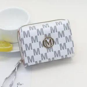 여성 고급 M자 반지갑 교통카드 명함 수납 지갑 카드 미니 여성