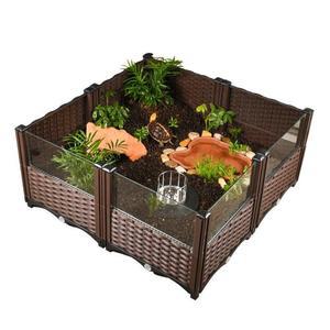 육지거북이 오픈 사육장 초대형 케이지 조경 반수생 은신처 키우기 수조 놀이터