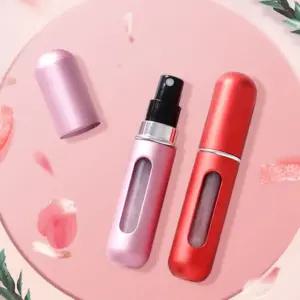 고퀄리티   투명 미스트 휴대용 케이스 용기 안개 스프레이 가능 소분 통 유리 공병 향수 병 분사 리필