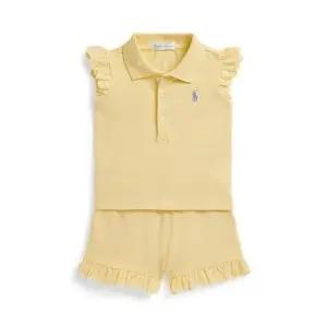 폴로 랄프 로렌 베이비 여아 아일릿 스트레치 메시 셔츠 앤 쇼트CWPO2STF9S20045700 447722