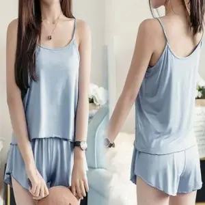 끈나시잠옷 잠옷 실크 홈웨어 여름 냉감 세트