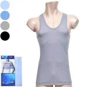 (트라이)면 100% 베이직 남성 무지 컬러런닝