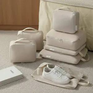 여행 짐정리 압축 파우치 캐리어 수납 가방 세트 6종 방수 보관함