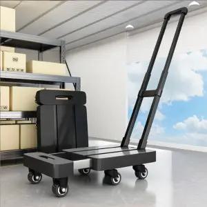 접이식 확장형 소형 구루마 6륜 운반용 폴딩 손수레마트 핸드카트 사무실 쇼핑 짐 수레 운반 캠핑 택배 기